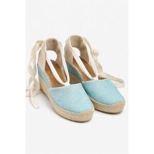Missoni Milano Aqua & Cream Espadrilles Jute Platform | 40 / 9.5 | NWT